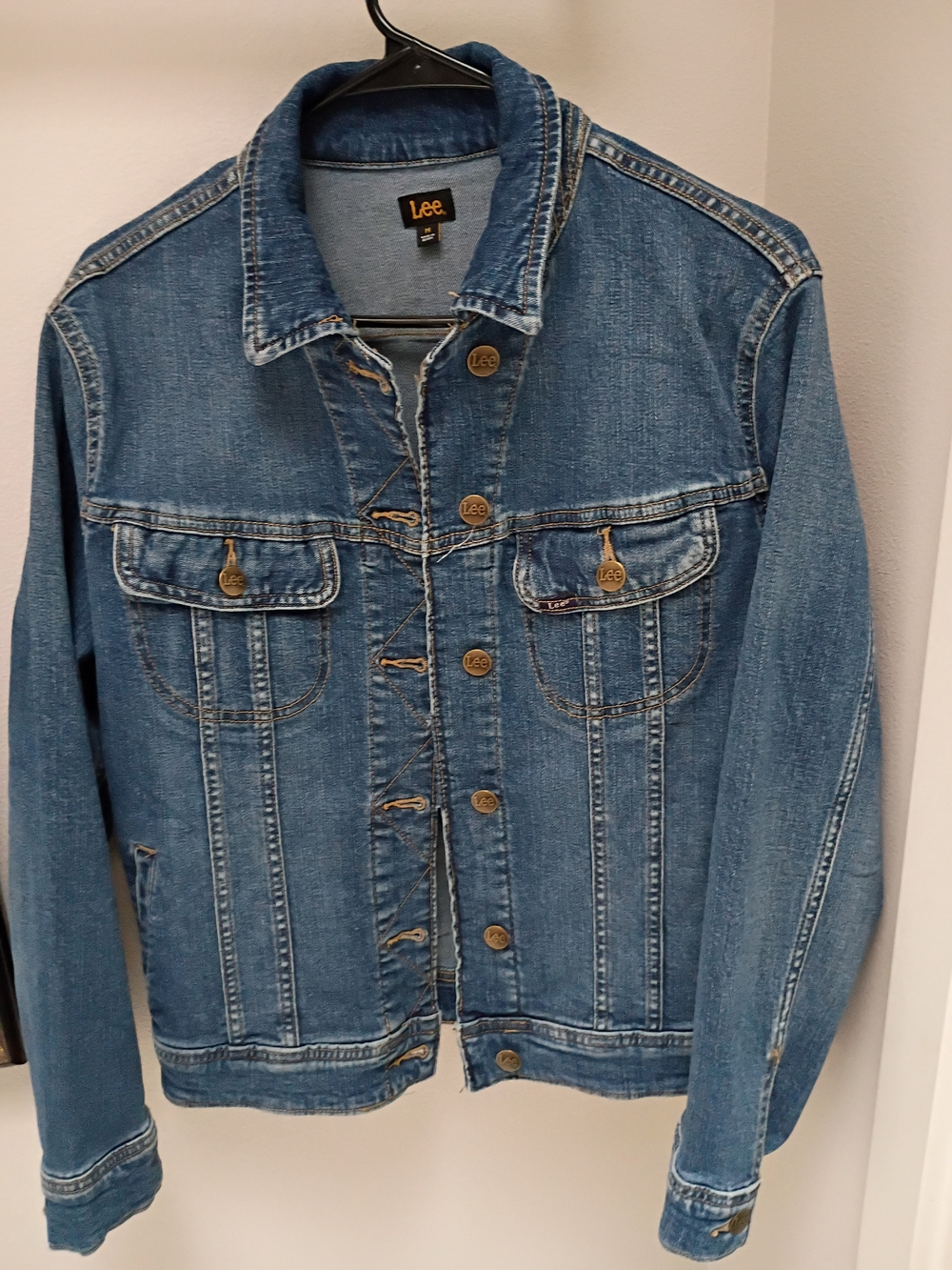 Lee Medium Blue Denim Jacket with Chest Pockets